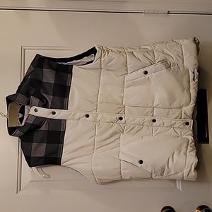 Gorgeous Ivory Black & Gray Quilted Vest